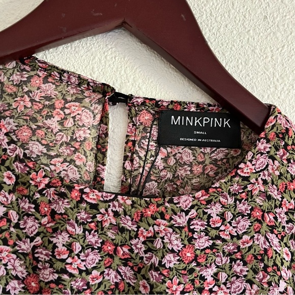 NWT MINKPINK Revolve Pink Floral Safi Mini Dress Size Small - Picture 8 of 13